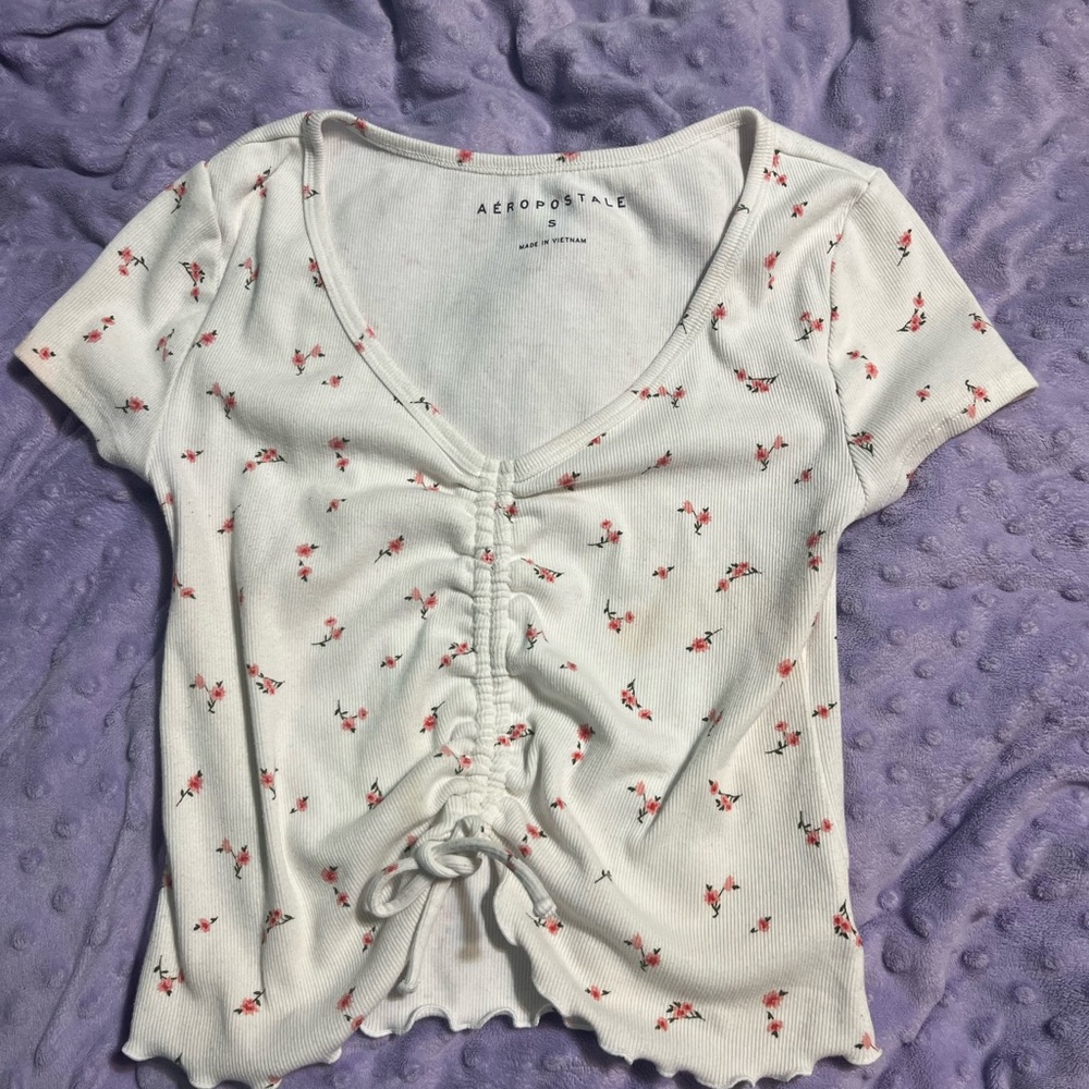 White Floral Top